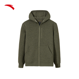 152517745U 卫衣休闲挺括上衣通勤男装 安踏运动外套男士 连帽开衫