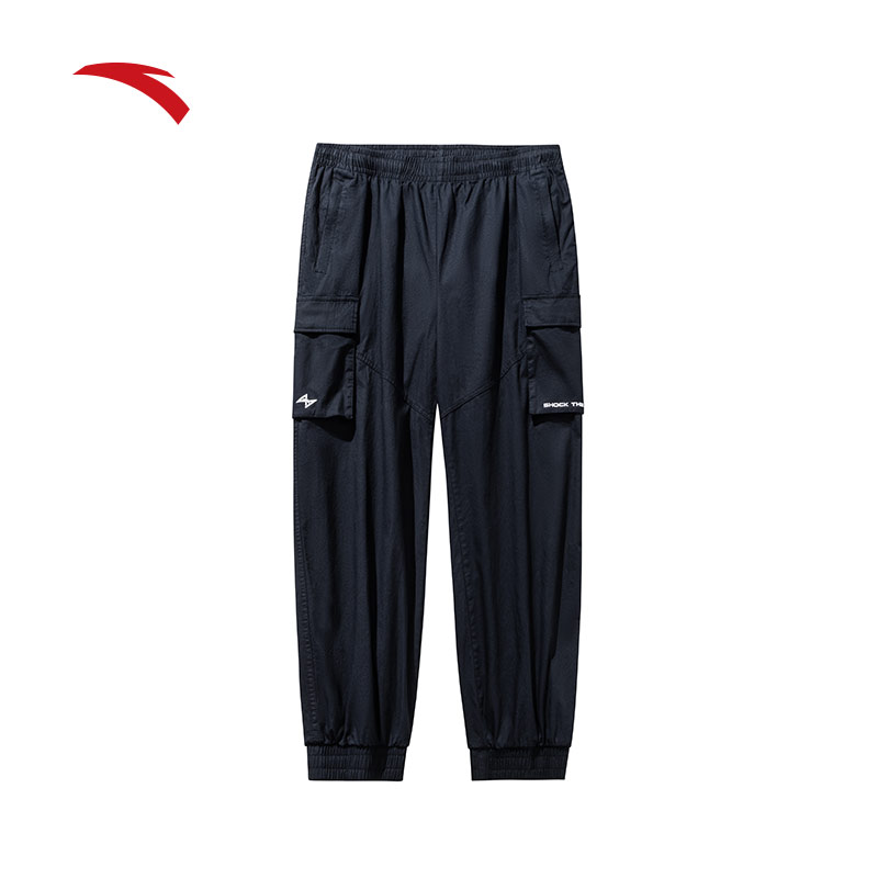 安踏男梭织篮球束脚长裤