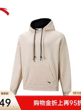【HélàStyled欧文秀款】安踏情侣连帽卫衣男女同款美式长袖上衣