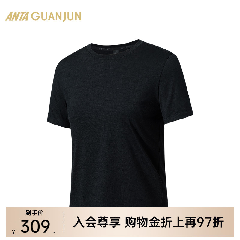 安踏冠军女短袖针织衫