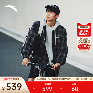 宽松开衫 安踏两面穿休闲外套男女同款 冬季 潮流美式 上衣172548602