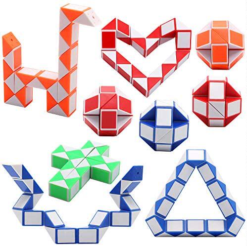 yeetec 9 pack 24 blocks magic speed cubes  mini snake cube