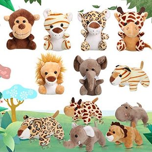 Plush Stuffed Pieces Animal Mini Jungle Animals Forest