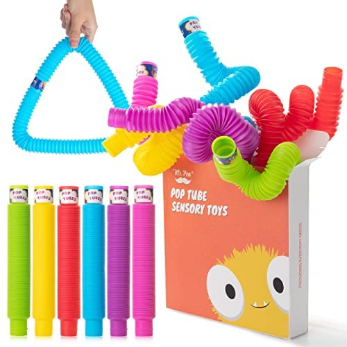 Mr. Pen- Pop Tubes Sensory Toys 6 Pack Large Pop Tubes P