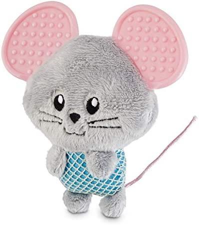 leaps & bounds little paws teething mouse kitten toy with ca