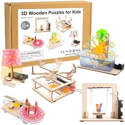 5 in 1 STEM Projects for Kids Age 8-12 DIY Wood Craft Kit fo