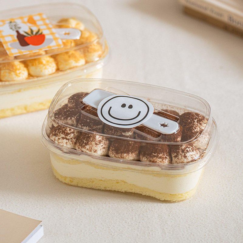 烘焙包装一次性千层蛋糕盒提拉米苏奶油打包盒班戟餐豆乳便当盒子