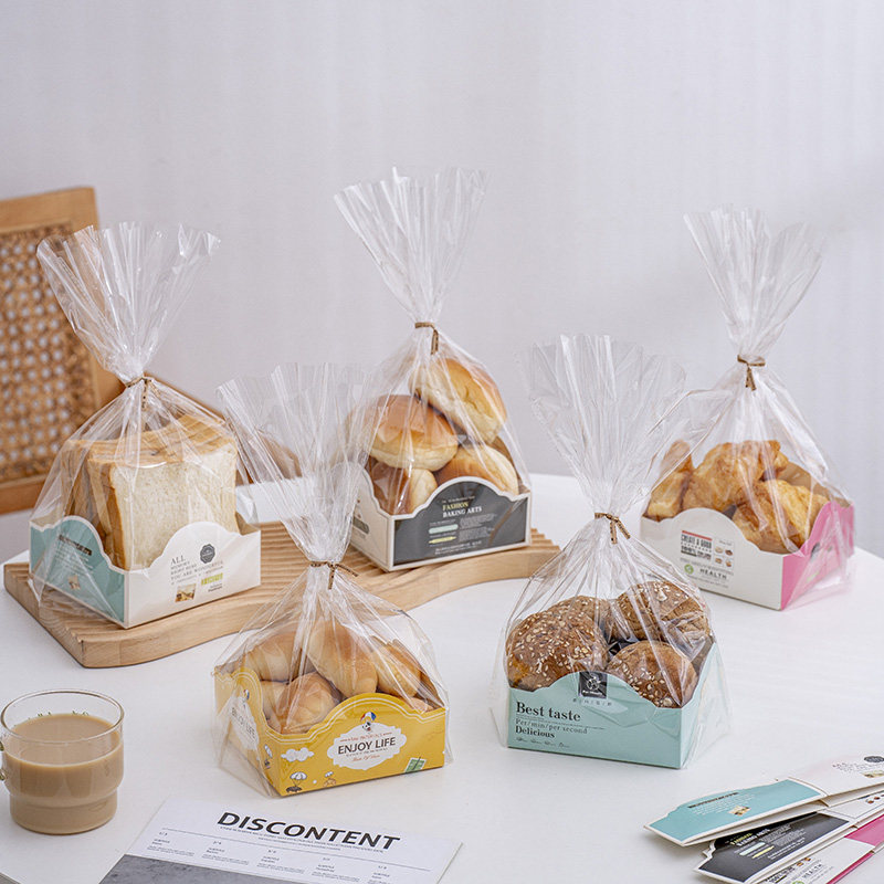 餐包包装袋烘焙面包餐包盒面包袋食品包装饼干西点面包纸托100套