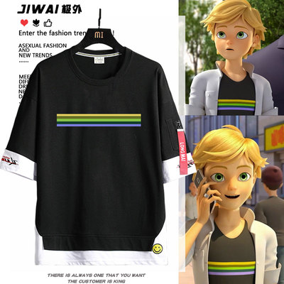 奇迹少女艾俊同款cos服瓢虫少女玛丽娜短袖T恤男女夏季痛衣服上衣