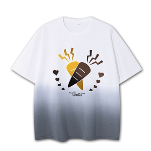 赛马娘动漫周边短袖玉藻十字cos同款圆领渐变宽松男女夏纯棉T恤衫