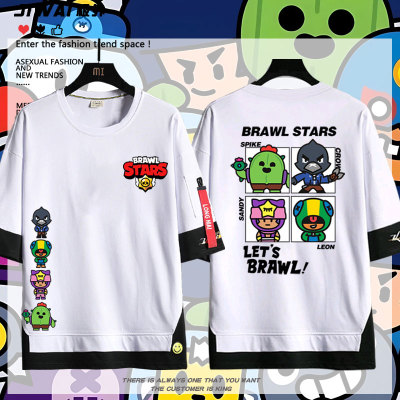 荒野乱斗BrawlStars宙斯红拇指动漫周边短袖T恤男女纯棉半袖上衣