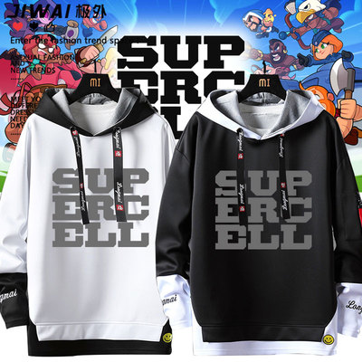 Supercell皇室战争部落冲突手游周边男女加绒卫衣青少年休闲衣服