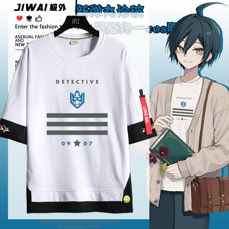 新弹丸论破V3最原终一动漫周边cos服短袖二次元T恤男女纯棉上衣服