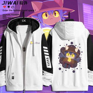 动漫游戏OneShot霓光Niko周边同款拉链卫衣男女秋冬二次元衣服潮