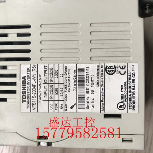 东芝变频器VFS11-2004PM-WN(1) 0.4KW 220V 现货测试好 有质保
