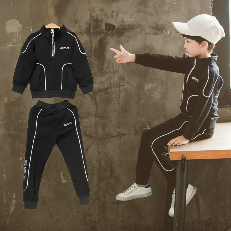 9帅气男童运动套装春秋季5八10中大童装11岁学生12男孩15两件套潮