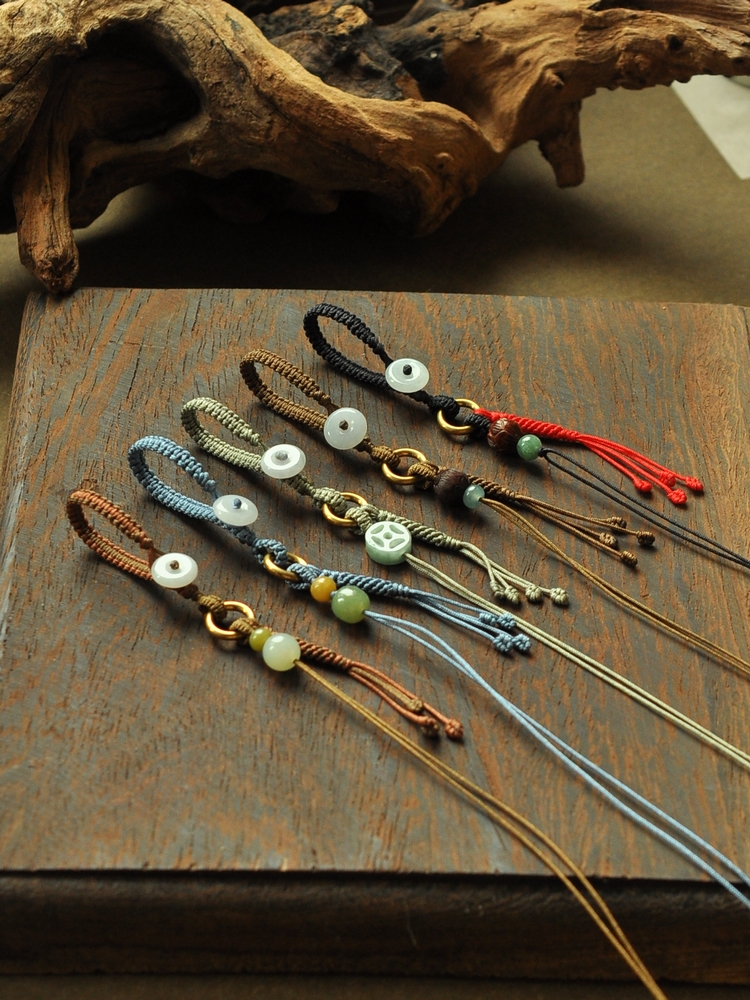 bj25青城原创纯手工编织汽车钥匙扣绳包挂编绳通用半成品车匙扣