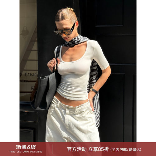 0122stepll白色修身显瘦短袖T恤