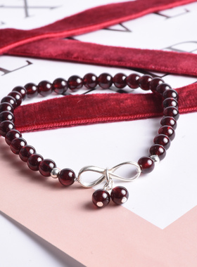 石榴石925银礼物爱情手串