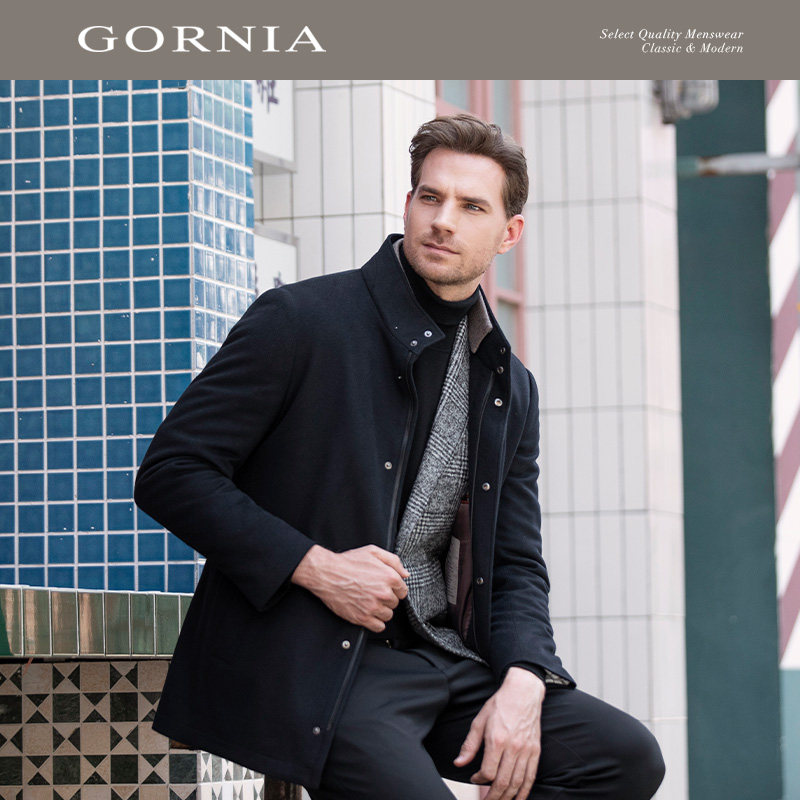 【空气感大衣】GORNIA/格罗尼雅男西装款大衣山羊绒羊毛混纺外套
