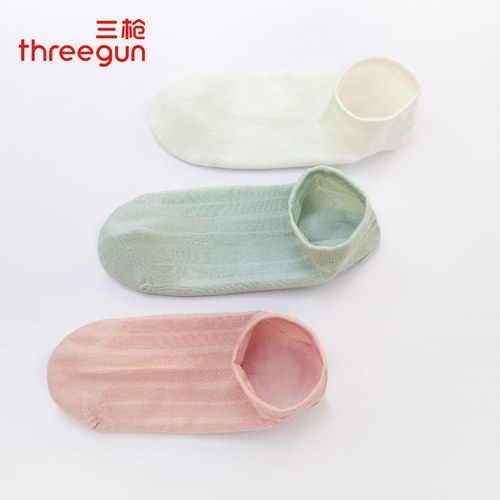 三枪桑蚕丝混纺女船袜