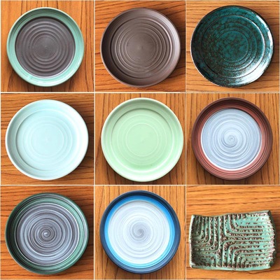 陶瓷托盘底座圆形方形哥窑花盆垫