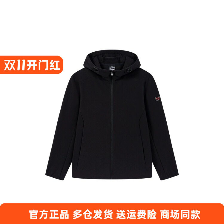 361正品男装风衣2025秋新款外套连帽短款吸湿排汗运动针织上衣男