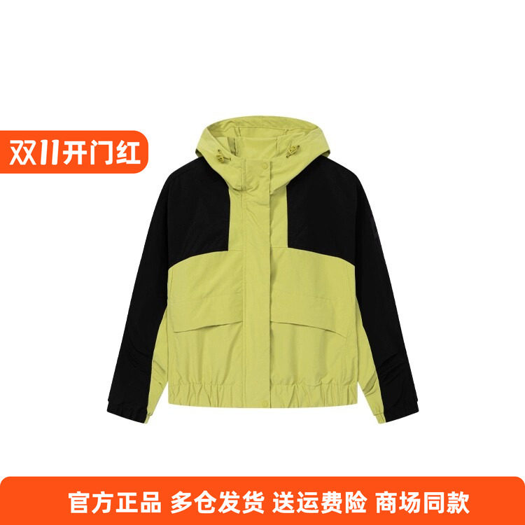 361正品女士防风外套连帽2025秋春新品运动户外运动服休闲单风衣