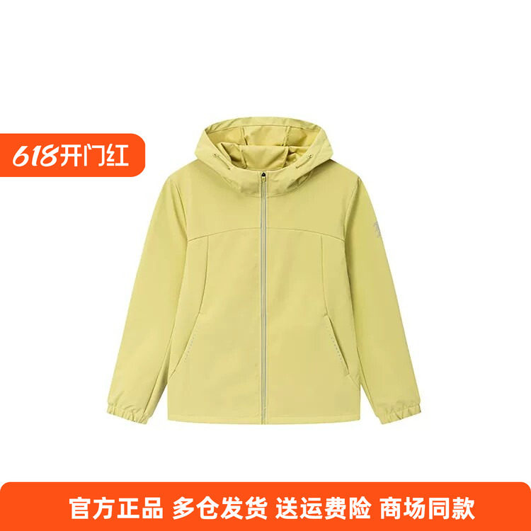 361正品女士连帽单风衣跑步新品2026春秋防风女休闲运动外套长袖