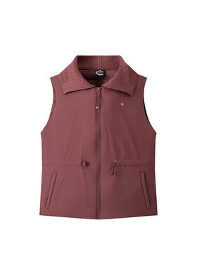 361度正品女士翻领羽绒马甲新品2025冬季休闲保暖收腰运动背心女