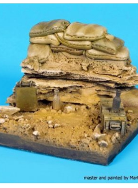 1/35带沙袋的战壕部分渐晕立体布景基地（60X60mm树脂素体)D35093