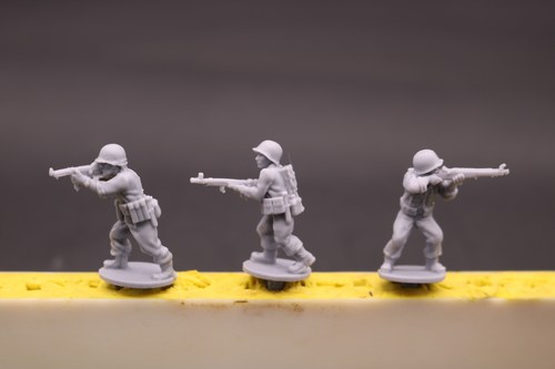 1/72树脂白模  二战诺曼底游骑兵3人组GEB7