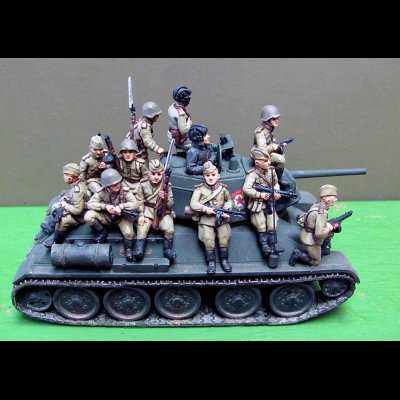 【现货】1/72树脂兵人二战苏军坦克搭载随车兵人10人组。