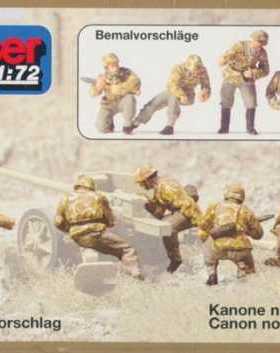 1/72树脂翻模Preiser72518二战德军PAK40炮兵5人组。