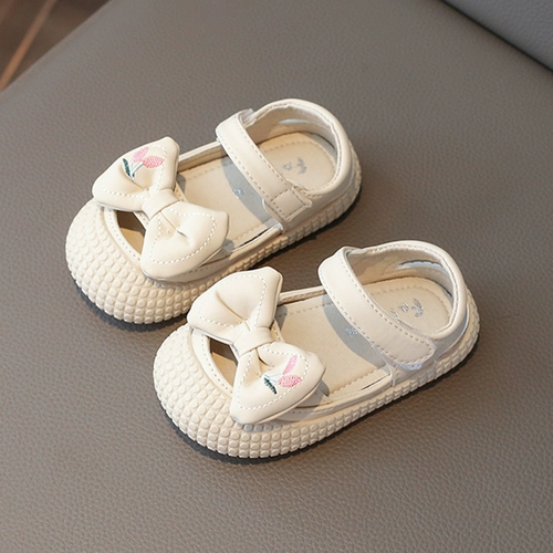 Летние дышащие сандалии для девочек, детская обувь для принцессы для раннего возраста, 1-3 лет, мягкая подошва