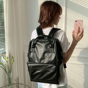 日本潮牌全防水短途旅行双肩电脑包pvc书包离家出走