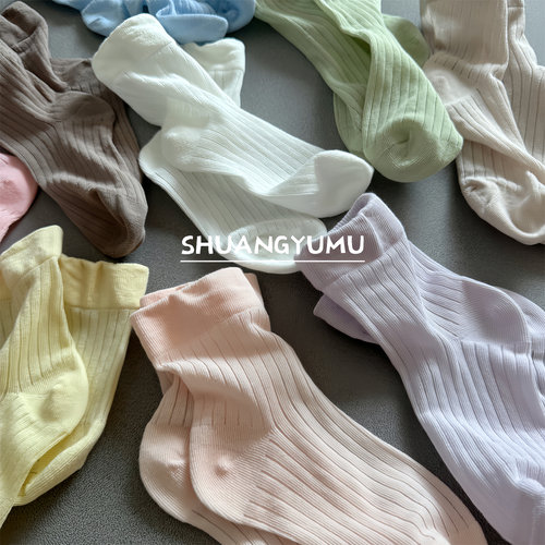 清新儿童中筒袜夏季薄款超薄网眼