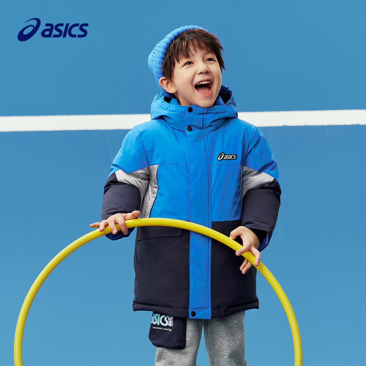 前片反光银色面料拼接