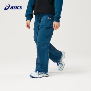 潮流梭织长裤 ASICS 防泼水柔软舒适时尚 伞兵裤 亚瑟士儿童25年时尚