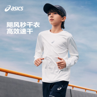 ASICS 新款 2024年春季 亚瑟士童装 男女童运动休闲速干百搭针织T恤