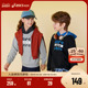 ASICS 中大童撞色连帽卫衣休闲百搭针织长袖 亚瑟士童装 25年秋季