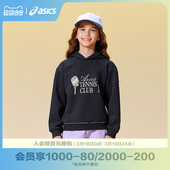 女童连帽卫衣时尚 亚瑟士儿童秋季 ASICS 印花 商场同款
