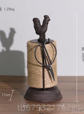 高档复古怀旧铸铁绕绳器摆件列 欧美式zak橱a线轴花园装饰品窗陈k