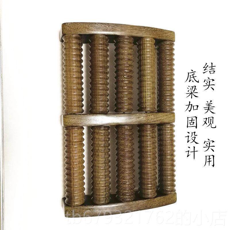 高档鸡翅木脚底摩轮器脚步木足部滚式木质家用穴实位按搓排足底按