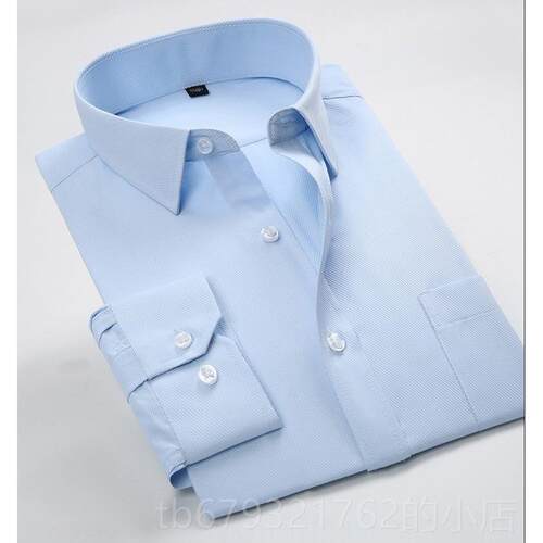 高档建行男浅长短袖衬衫工作服建设银行行服深蓝蓝衫色职业士工装