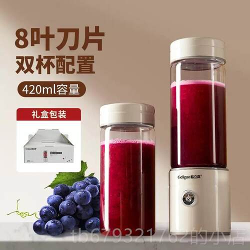 高档格立高便汁式携榨机迷你家用多功电能动碎冰炸水果汁机小型榨