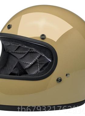 高档美国BILT盔WEL头小贝同款不带镜片机车全盔哈雷托复古骑行跑L