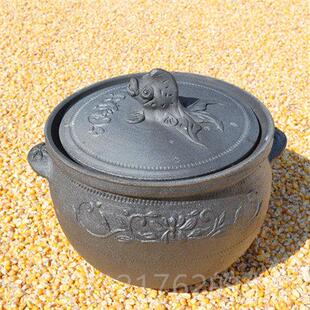 高档传统鱼砂 荥经锅黑砂锅 石锅祥 鱼煲汤炖汤锅 土陶锅 砂器 大