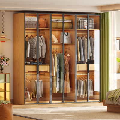 全实木橡木衣柜家用卧室定制衣柜