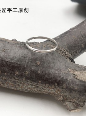 戒指毫米纯银时尚日韩